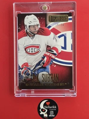 2013-14 PK Subban Panini /25 Playbook #43 Montreal Canadiens  - Image 1 of 2