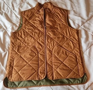 J Crew Men’s Quilted Vest Brown Authentic Outerwear Size Medium NEW - Picture 1 of 6