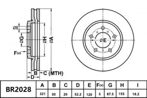 Bendix Front Ultimate Brake Rotor for Chevrolet Lumina WM 6.0L PETROL L76 2008 - - Picture 1 of 2
