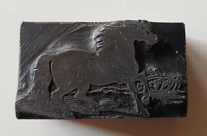 Altes Klischee Pferd Hengst Druckstempel Druckplatte #024 - Bild 1 von 6