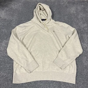 Polo Ralph Lauren Hoodie Pullover Lightweight Men's XL Beige Brown Pony - Picture 1 of 9