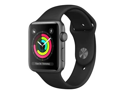 Apple MTF32CL/A 42mm Space Grey Aluminium Case with Black Sport Band Smartwatch  - Image 1 of 2