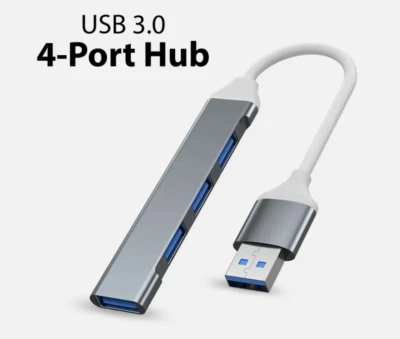 USB Hub | Multiport Dock Multi-Splitter USB Type-A 3.0 Hub Adapter for PC Mac - Image 1 of 4