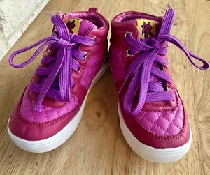 Girls Kids Groundup Pink/Red High-Top Sneaker Shoes Karma’s World Size 11 - Picture 1 of 8