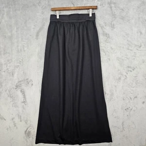 Vintage DG California Maxi Skirt Women's 11/12 Black Side Slit Polyester USA NWT - Picture 1 of 9
