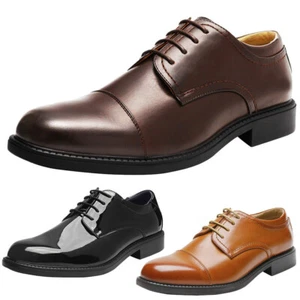 Men's Oxford Shoes Classic Lace up Casual Shoes Business Dress Shoes - Picture 1 of 40