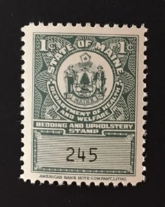 Maine State Revenue - 1 cent Bedding Tax #BD1 - sound - MNH - ME - Picture 1 of 1
