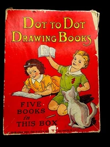 Dot To Dot Drawings Books 1939 Platt & Munk Co. USA Box Only No Books - Picture 1 of 11