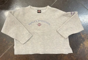 Harley Davidson Sweater crop Top  Womens Sz Medium - Picture 1 of 5