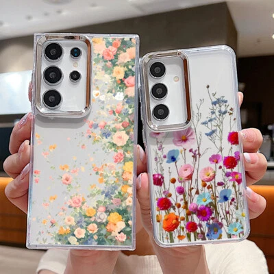 Case For Samsung Galaxy S24 S23 S22 Ultra A35 A54 Shockproof Flower Soft Cover - Image 1 of 4
