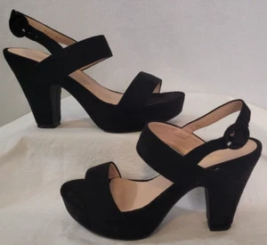 Zapatos de tacón Perphy para mujer negros con plataforma con cordones talla 7 - Imagen 1 de 4