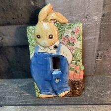 Vintage Easter Bunny ceramic lightswitch cover By Takahashi