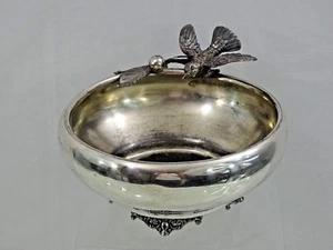 ANTIQUE AMERICAN SILVER PLATED FRUIT BOWL FIGURAL BIRD CHERRY fine quality 1870s - Picture 1 of 9