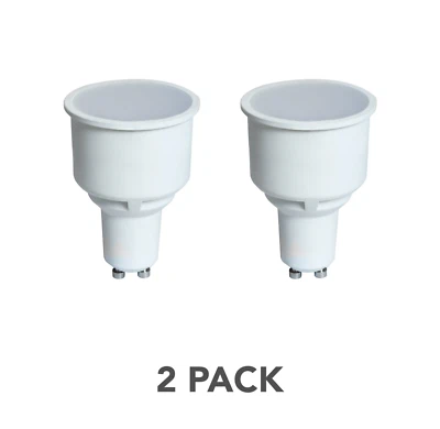 GU10 LED 5.5W Long Barrel Neck 50W Crompton LED Spotlight 75mm Warm White 2 Pack - Image 1 of 4