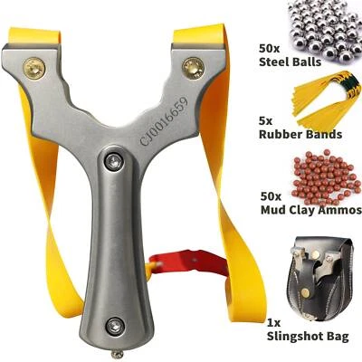 Catapulta de honda de caza y bandas de goma al aire libre tiro objetivo honda juego de tiro