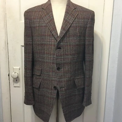 Abrigo deportivo ajustado Etro para hombre US 42 EU 52 lana a cuadros 3 botones forro de cachemira Italia Foto 1 de 4