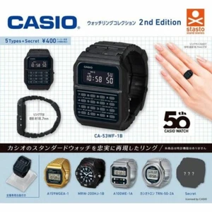 Casio Kapsułka Zabawka Zegarek Pierścień Kolekcja 2. edycja Kompletny zestaw 6 szt. - Zdjęcie 1 z 4