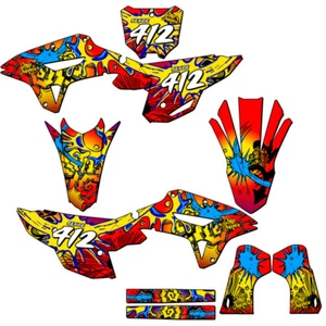 2021-2023 CRF 450 RX ZANY Red Senge Graphics Kit Compatible with Honda - Picture 1 of 10