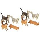  8 pcs Realistic Cat Figurine Simulation Cat Home Desktop Cat Ornament