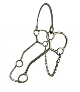 Broca Hackamore de acero inoxidable Showman - Imagen 1 de 1
