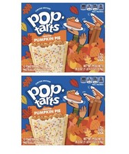 Lot Of 2!  Kellogg's Pumpkin Pie Pop Tarts Toaster Pastries 12 Count Ea