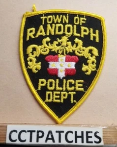 TOWN OF RANDOLPH, MASSACHUSETTS POLICE SHOULDER PATCH MA - Picture 1 of 2
