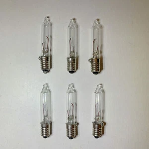 Lampadine natalizie 12 V E5 LES Lilliput confezione da 6 Lampadine di ricambio trasparente vite nella base - Foto 1 di 1