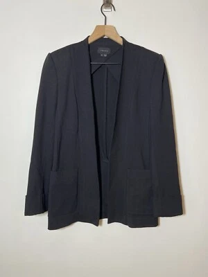 Chaqueta Blazer Theory Mujer Frente Abierto Negra Talla 4 Foto 1 de 4