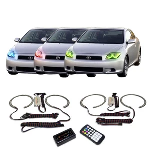 RGB Multi Color Bluetooth Headlight Halo kit for Scion tC 05-07 - Picture 1 of 6