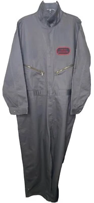 Vintage Men's 50 Walls Master Made Herringbone Denim Coveralls Mechanic Jumpsuit - Image 1 of 4