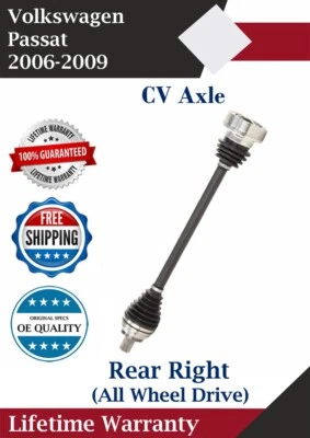 Nuevo eje CV trasero derecho OE para Volkswagen Passat 2006-2009 4X4 garantía de por vida Foto 1 de 4