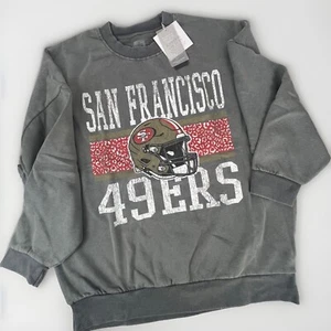 NFL San Francisco 49ers Gameday Couture Crewneck Sweatshirt Size XL Vintage Wash - Picture 1 of 7