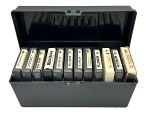 WILLIE NELSON 8 TRACK LOT x 12 w/ BLACK CARRYING CASE Rock & Country Vintage - Picture 1 of 14