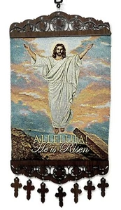 Jesús Aleluya Tejido Tapiz Cristiano Colgante Pared Icono Católico Ortodoxo - Imagen 1 de 11