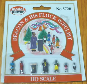 Paquete de figuras religiosas modelo Power #5720 (6) -- diácono con púlpito y su rebaño - Imagen 1 de 1