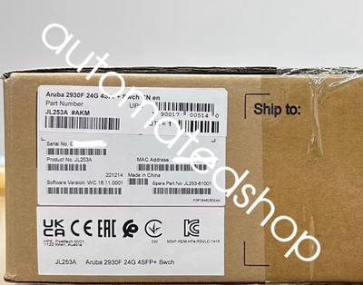 1PCS HPE Aruba Networking 2930F 24G 4SFP+ Switch JL253A new via FedEx or DHL - Image 1 of 2