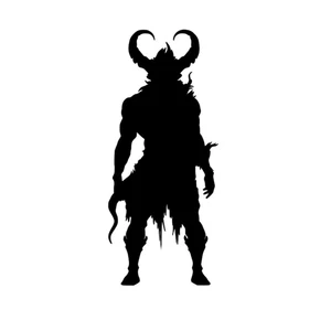 Krampus Demon standing Vinyl Decal Choose Size and Color - Bild 1 von 4