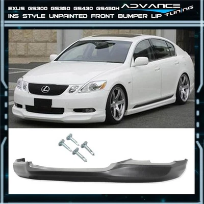 For 06-07 Lexus GS300 GS350 GS430 Sedan 4DR JDM VIP IN Style Front Bumper Lip PU - Изображение 1 из 4