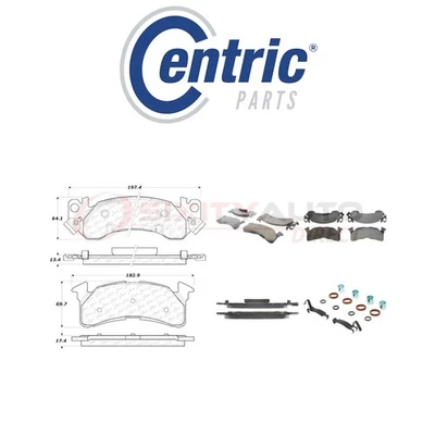 Centric Posi Quiet Metallic Brake Pads w Shims for 1979-1986 GMC K2500 4.1L cl Foto 1 de 4