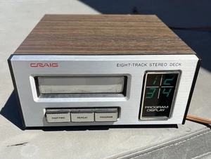 Vintage Craig H240 8-Track Player Wood Grain-Old School - Picture 1 of 4