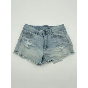 American Eagle Outfitters Damen Distressed helle Waschung Denim Shorts, Größe 2 - Bild 1 von 7