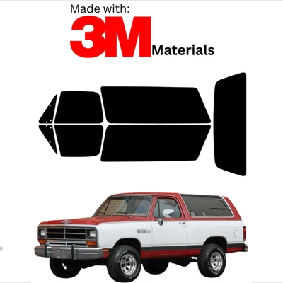 Tinte de ventana precortado para Dodge Ramcharger 81-93 color estable cerámica hecho con 3M Foto 1 de 4