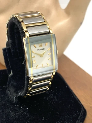 Rado Womens Watch 153.0383.3 Diastar Swiss Quartz Silver Dial Two Tone Tank 18mm - Image 1 of 4