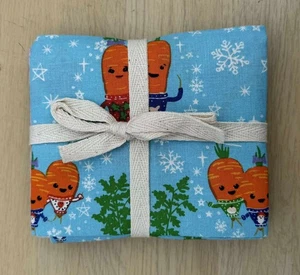 Aldi Kevin The Carrot Christmas Fat Quarters With Instructions For Bunting Set 1 - Picture 1 of 3