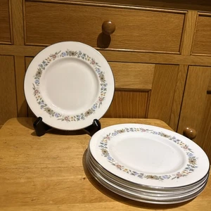 Set of Six, Vintage, Royal Doulton 'Pastorale' Pattern, 20cm Salad Plates - Picture 1 of 5