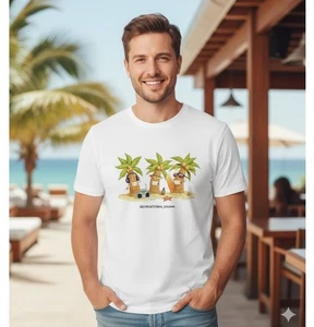 Vintage T-Shirt Georgetown Exuma Tee Palm Tree Tourist Preshrunk Baumwolle Herren M - Bild 1 von 6