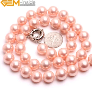 Collana di perle mop colorate conchiglia perline gioielli fatti a mano moda donna 10 mm 18" - Foto 1 di 55