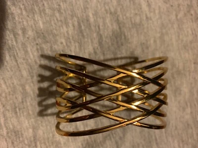 Gorjana кроссовер золотой манжеты браслет новый без ярлыков 18k золото наложение блеск! - Изображение 1 из 4