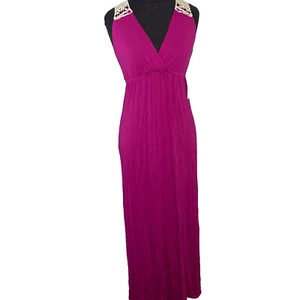 NEW Felicity & COCO Dress Size Small Pink Crochet Sleevless Long Maxi - Picture 1 of 13