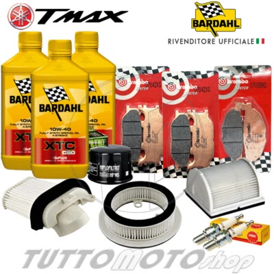 BARDAHL - HIFLO - NGK - BREMBO Tagliando YAMAHA TMAX 500 2004-2007 Olio Bardahl Filtri Candele Pastiglie T-MAX
